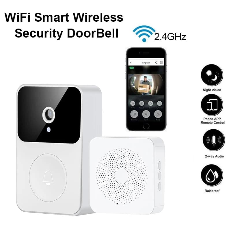 Wireless Visual Doorbell Camera WiFi Smart Intercom Phone APP Remote Voice Change Home Outdoor Welcome Doorbell Use Dry Battery