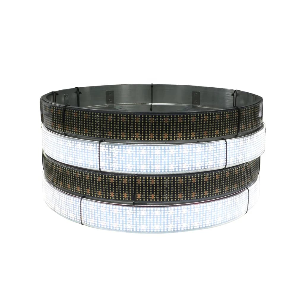 JINXIN 12V 10 Fila LED Bianco Puro 17 "Luce delle Ruote Doppie Strisce Laterali per Camion Impermeabile IP68 Doppio Telecomandi Kit Luce Anello Ruota