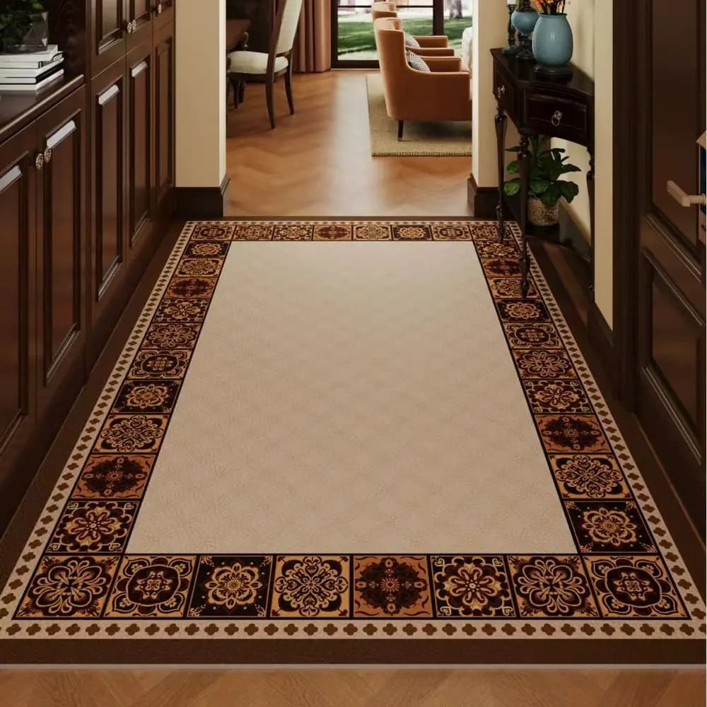 Tappetino da cucina in flanella VIKAMA, un design tradizionale e semplice per assorbire l'acqua, facile da pulire e un elegante complemento d'arredo.