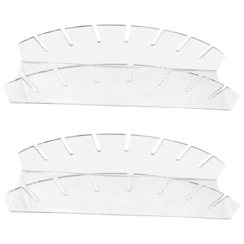 Espositore da Tavolo in Acrilico Trasparente per Cappelli, 2 Pezzi, Organizzatore a 7 Scomparti per Cappellini da Baseball, Elegante e Salvaspazio per la Casa