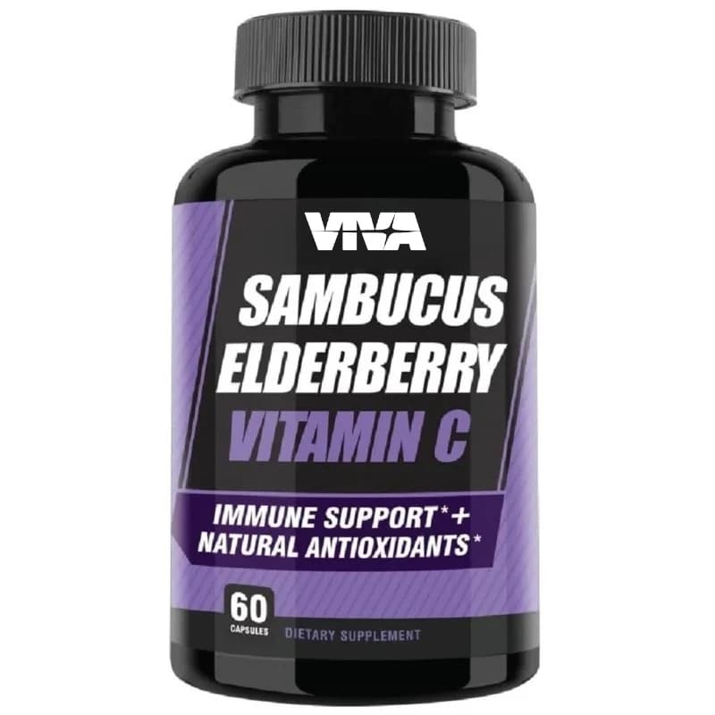 Immune support supplement containing vitamin C and elder zinc, respiratory health antioxidants, 60 capsules