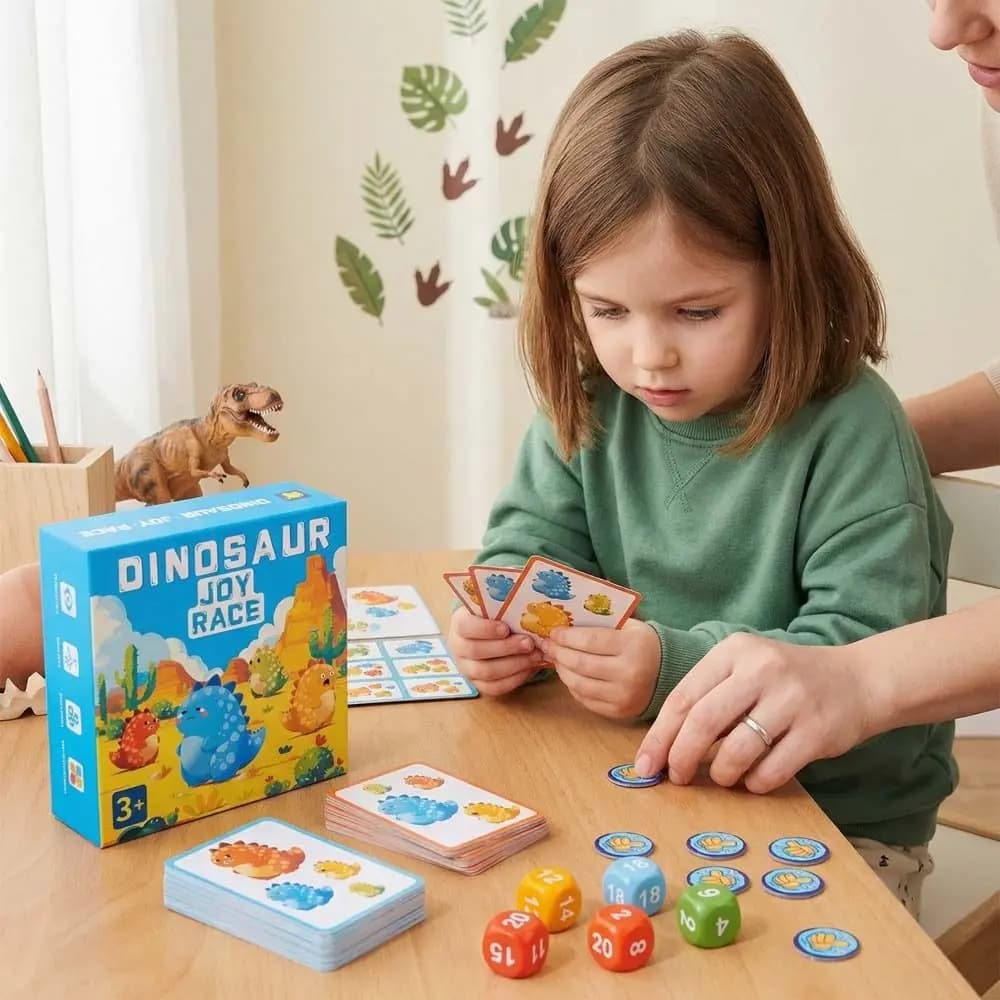 Giochi da Tavolo Montessori in Legno con Animali, Colorati, Educativi per lo Sviluppo Cognitivo, con Dinosauri per Contare e Abbinare
