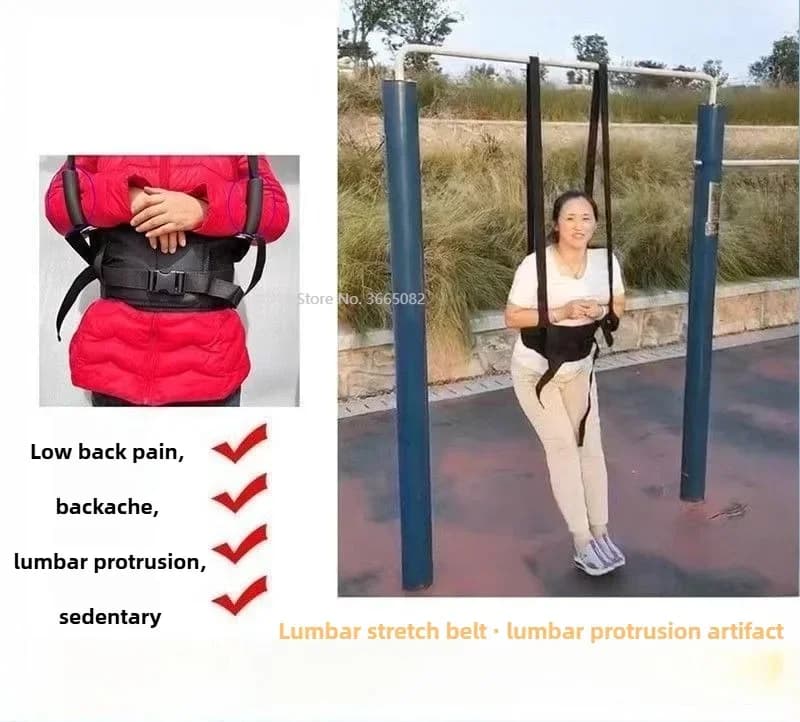 Adjustable Lumbar Disc Herniation Household Hanging Horizontal Bar Sling Scoliosis Stretching Rehabilitation Traction Belt