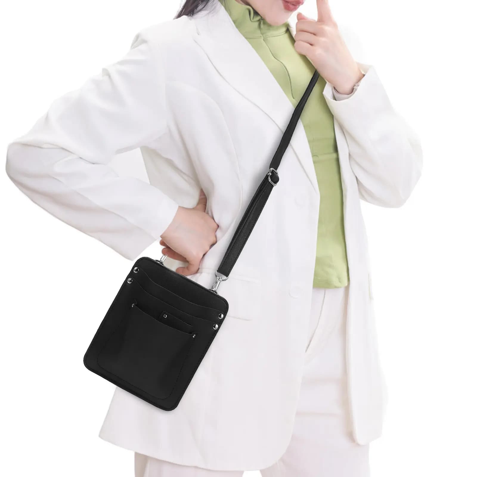 PU Florist Tool Waist Pouch Crossbody Bag Multifunctional Pruning Shears Holder Flower Arranging Gardening Tool Organizer