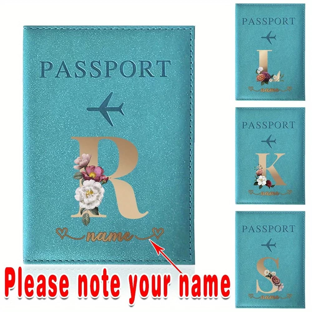 Passport Holder Personalized with Customizable Name—capable of Printing Names with up to 26 Letters.