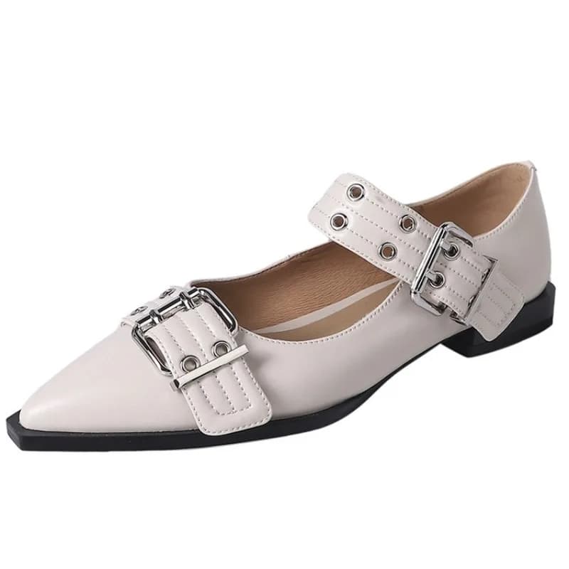 Scarpe Basse da Donna 2025 di Lusso Firmate con Fibbia, Sandali Casual da Donna con Punta a Punta e Cinturino Posteriore, Mules