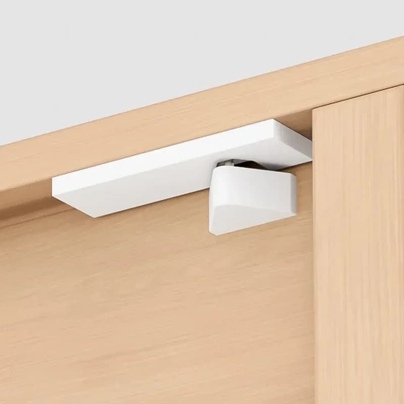 Fermaporta smorzante per cache lato sinistro, chiudiporta automatico lato destro con fermaporta con funzione anti-pizzico