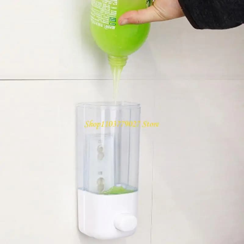 C4DF Dispenser sapone da bagno da 500 Contenitore per shampoo autoadesivo a parete Mano