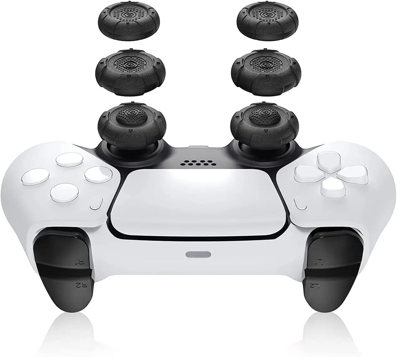 Tappi per impugnatura a pollice GeekShare per Controller Playstation 5, Set di Cover per levette compatibile con PS4 PS5 e Controller Switch Pro