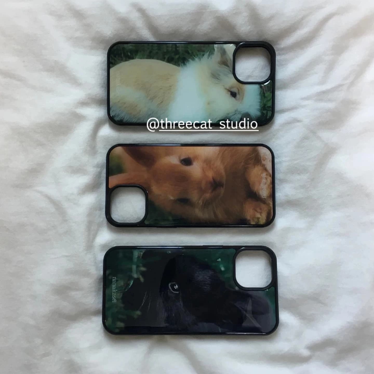 Korean Ins Cute Bunny Lovely Kitty Kawaii Cartoon Phone Case For iPhone 18 17 AIR 16 15 14 13 12 11 Pro Max Plus Drip Glue Cover
