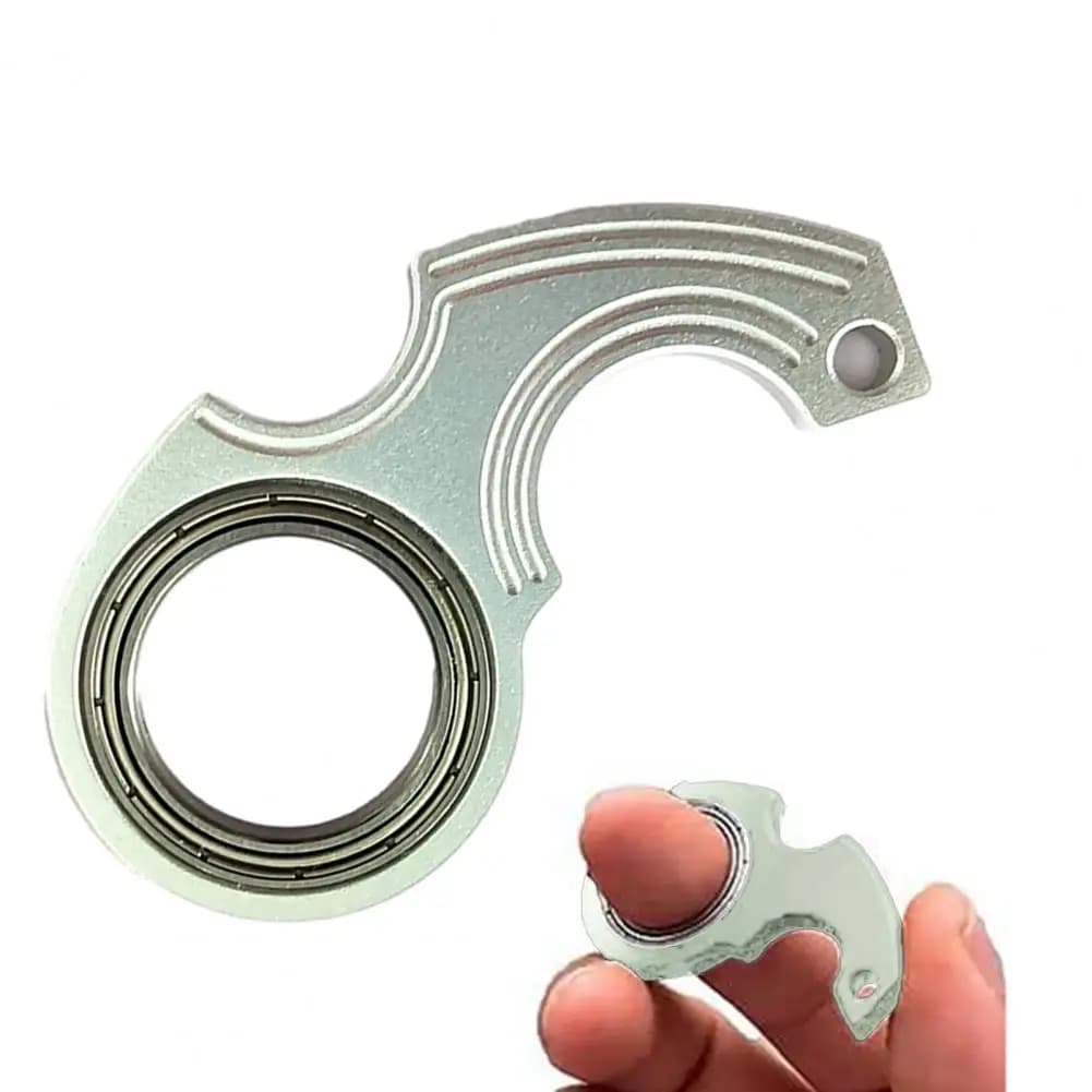 Portachiavi Fidget Toy Lega di alluminio Sollievo dallo stress Spinner Portachiavi Adulti Adolescenti Flessibilità delle dita Formazione Tasca Fidget Spinner