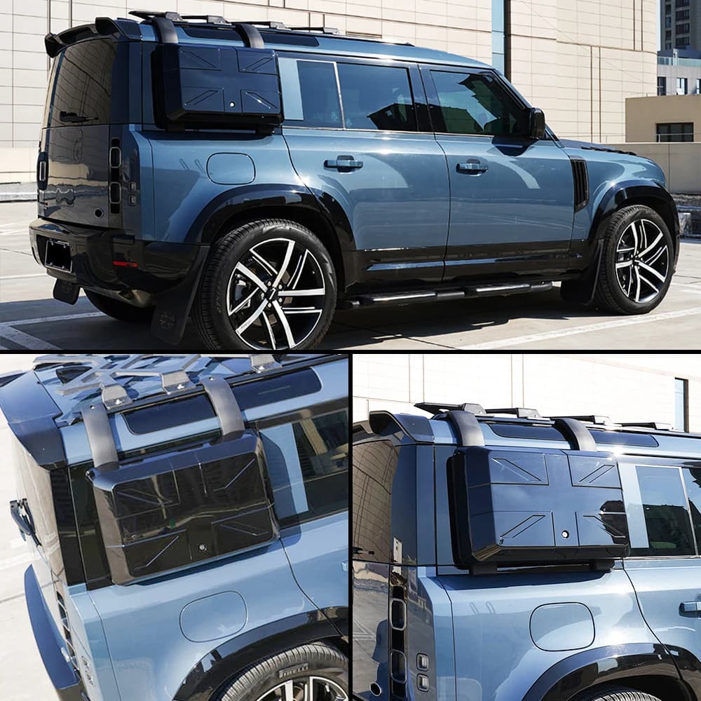Scatola per bagagli portaoggetti laterale Portapacchi laterale Scatola per attrezzature per attrezzi per Land Rover Defender 2020 2021 2022 202320 2021 2022 Ricambi auto