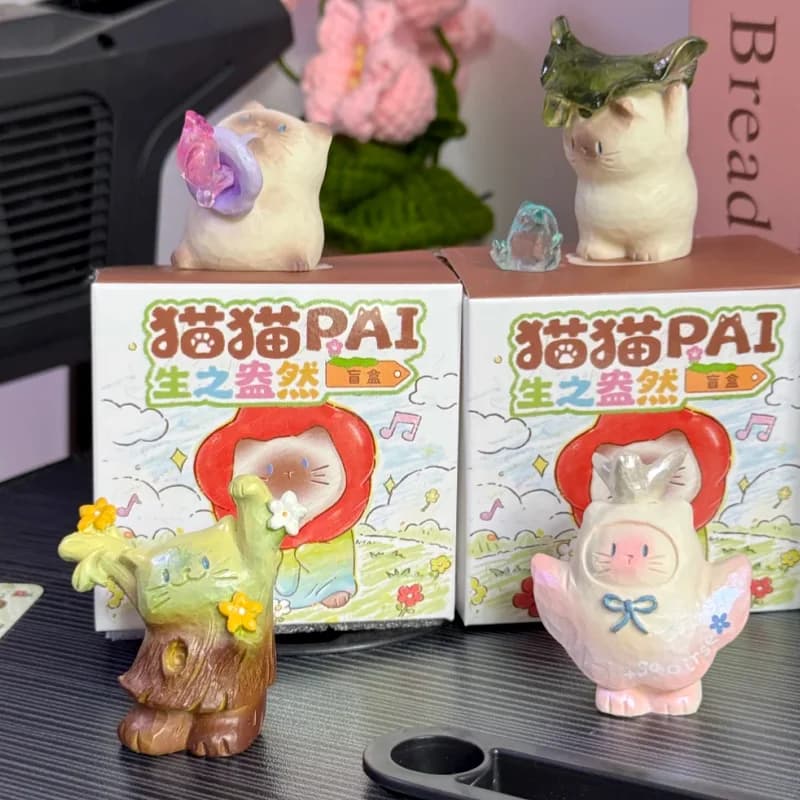 Authentic Cat Pai Mini Blind Box Cute Creative Desktop Figurine Desk Decoration Items Girl'S Gift Exquisite And Interesting Toys