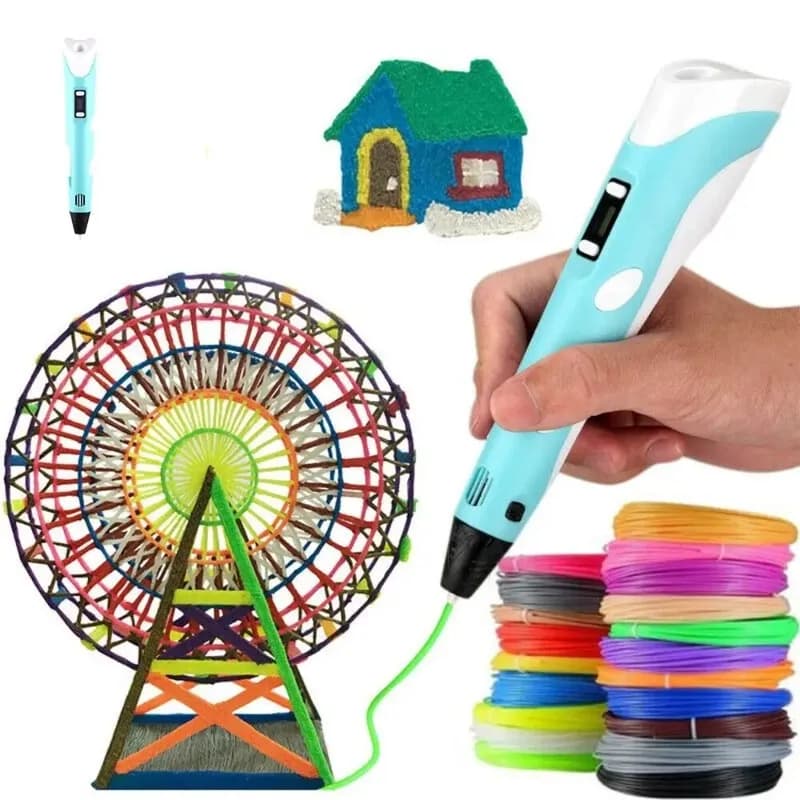 Design Printing for Kids Creative Toy for Adults Gift Threads PLA 36M + 3D Pens USB 3D Printing Pen Set Artistic Printer Filament PLA