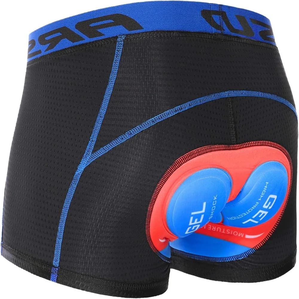 Breathable Mens Cycling Underwear 5D Padded Shock Absorption Riding Underpants Comfortable Fit Lightweight Bike Underpants