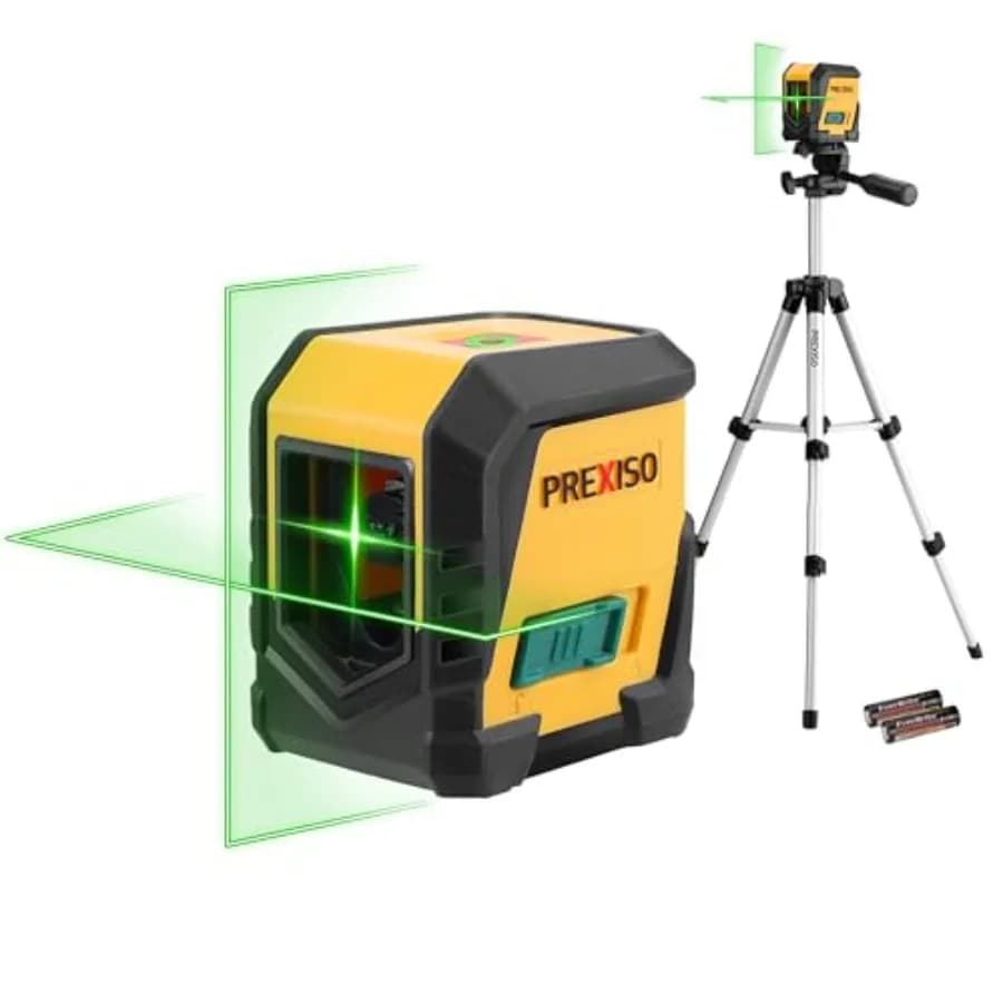 Livella Laser con Treppiede 65Ft Autolivellante a Linee Incrociate, Strumento Livellatore a Linea Verde per Appendere Quadri e Ristrutturazioni Domestiche