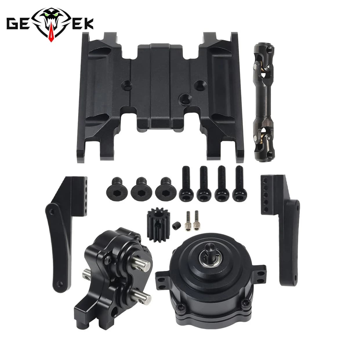 Set di Piastre di Protezione in Metallo per Scatola di Trasferimento e Trasmissione Planetaria Anteriore per RC Rock Crawler 1/10 SCX10 II 90046, Upgrade del Telaio
