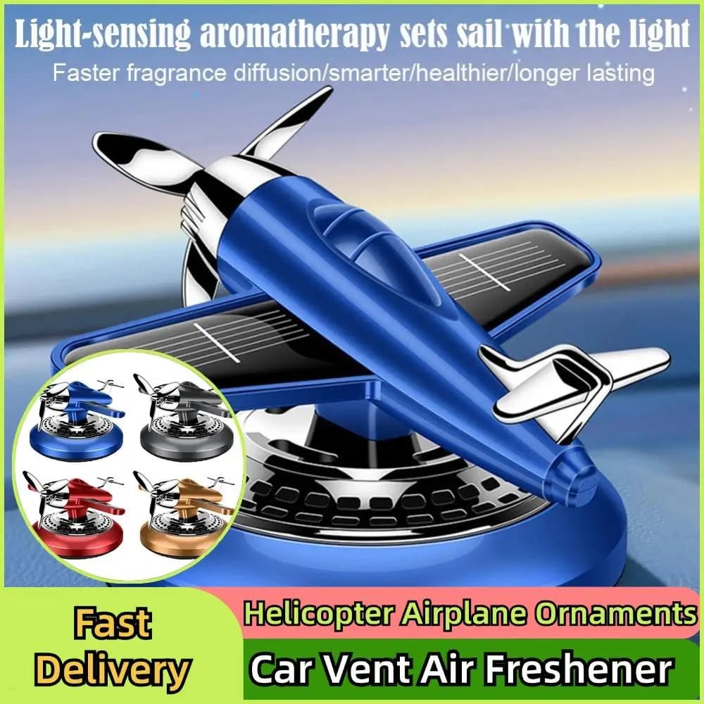 Air Deodorant for Car Air Intake Helicopter Airplane Ornaments Aromatherapy Air Fragrance for Car Interior Ornament for Solar Energy Car
