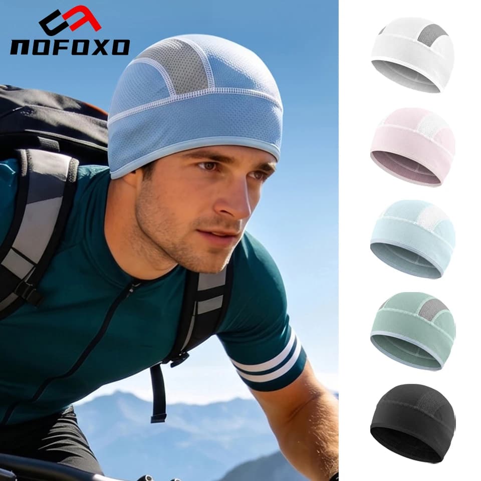 NOFOXO Cappello estivo sottile che assorbe il sudore, berretto da ciclismo ad asciugatura rapida, copricapo sportivo con protezione UV, traspirante, per uomo e donna