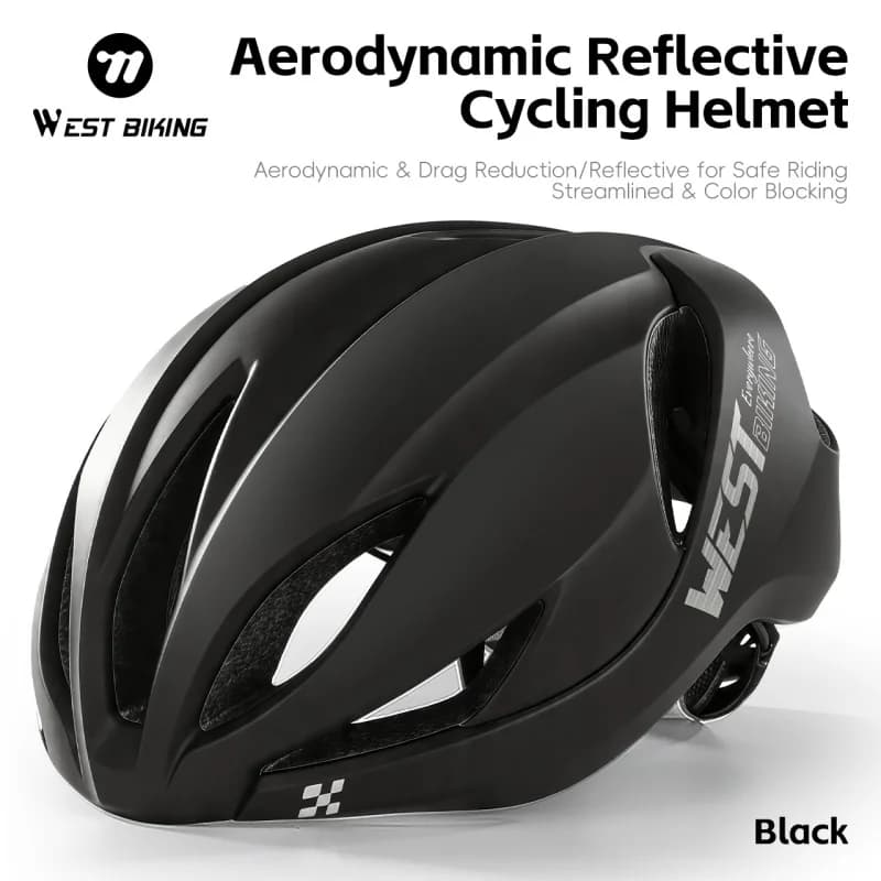 WEST BIKING Cycling Helmet Impact Resistant Aerodynamic Reflective Ventilated Lightweight Bicycle Helmet For Road MTB Cycling