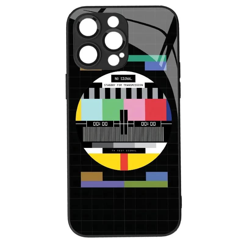 Cover posteriore antiurto in vetro temperato con design artistico a fantasia TV, adatta per iPhone 17 16 15 14 13 12 11 Pro/Max/Plus