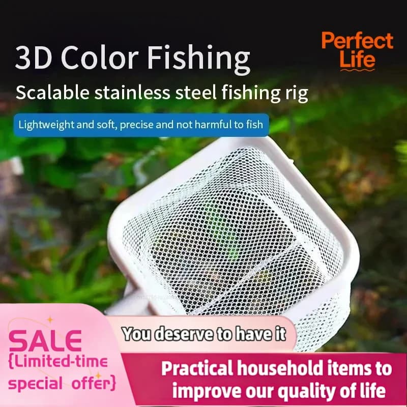 1、2Pcs Stainless Steel Fishing Landing Net Rustproof Corrosion Resistant for Catching Fish Shrimp Aquarium Tank Accessories