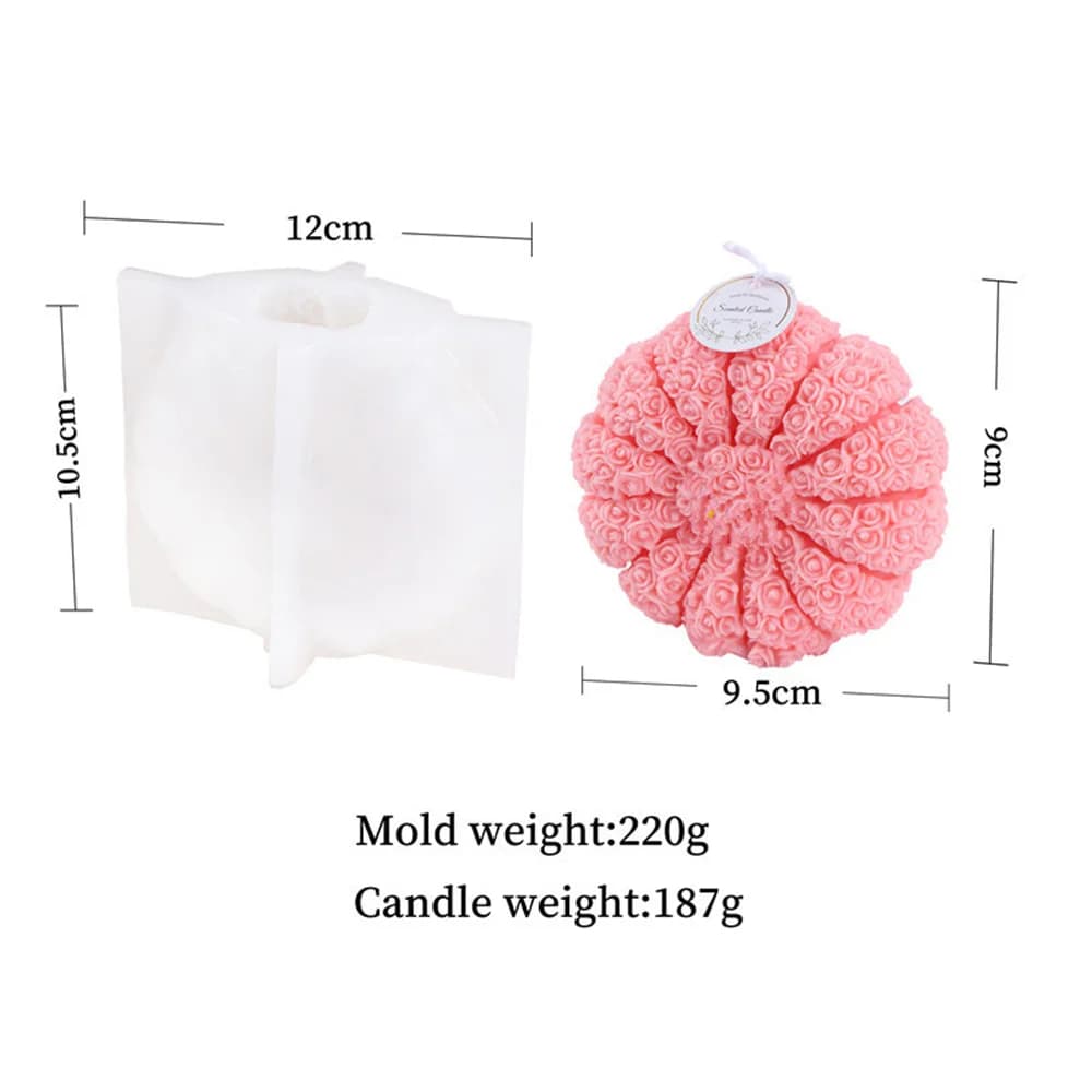 Cake Decorating Soap Candle Mould 3D Baking Desert Cake Mold Love Roses Heart-shaped Silicone Mold Heart-shaped For Home Baking