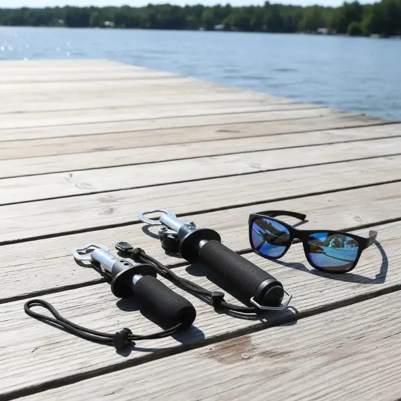 Fishing Gripper Stainless Steel 1Piece Fish Lip Controller AntiSlip Handle Lock Grip for Boat and Dock Fishing