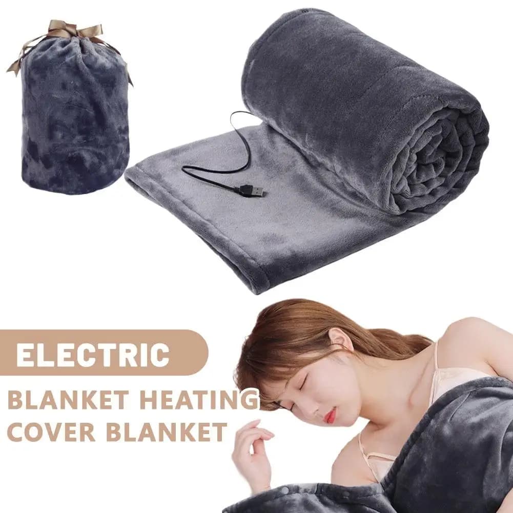 Coperta elettrica USB invernale multifunzionale Coperta scialle regolabile Scialle a riscaldamento rapido Coperta calda lavabile 5V montata su auto