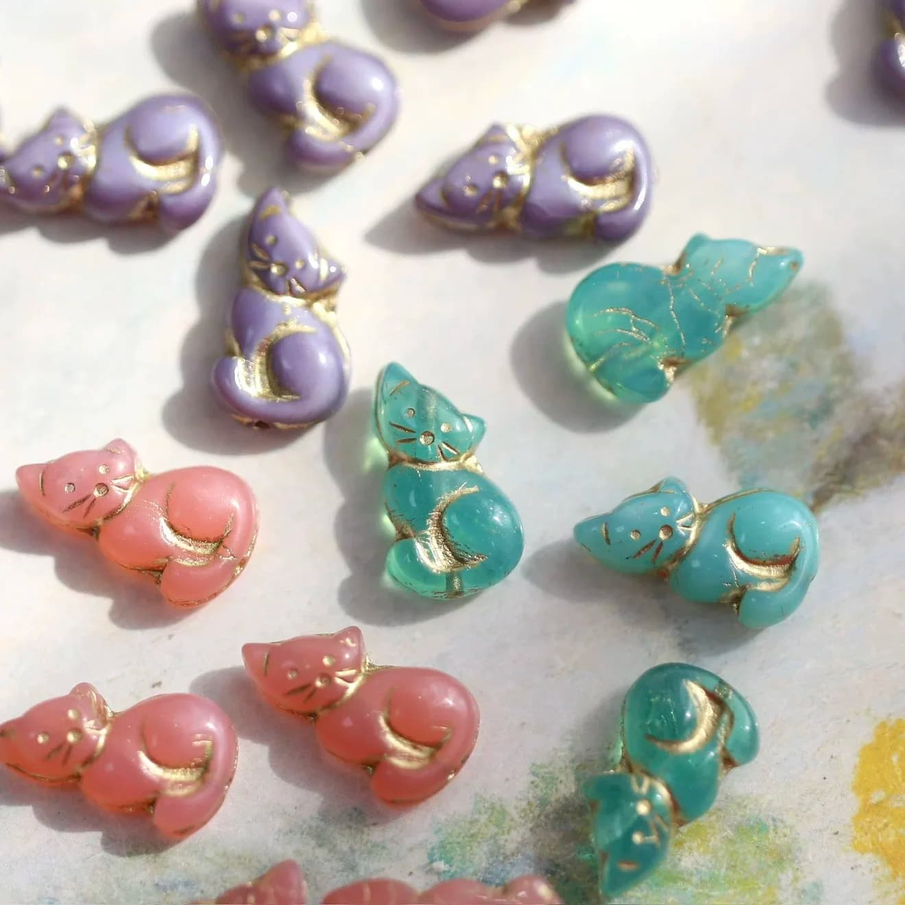 15pcs 17*10mm handmade beadeds bracelet necklace earrings loose jewelry DIY semi-finished production