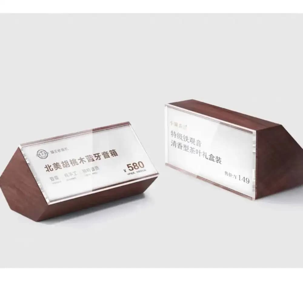 1 pz mini supporto per cartello in legno espositore piccolo numero da tavolo nome segnaposto portacarte etichetta per piccoli prezzi etichette per carte