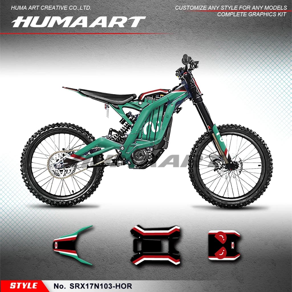 HUMAART Vinyl winding kit with racing graphics for Light Bee X/S Bike Segway X160, SRX17N103-HOR