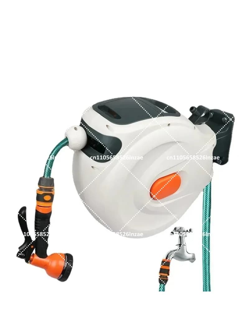 Automatic Reel Drum Retractor for Garden Hose, Pipe Recycler, Home Car Washing Tool