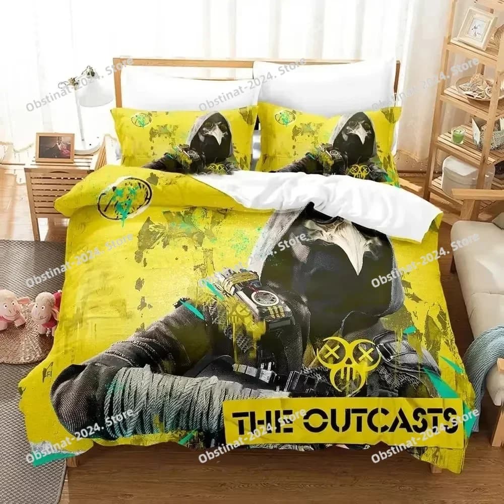 Gioco di moda XDefiant Set biancheria da letto Stampato singolo Piumino Trapunta Copripiumino Federa Set da 3 pezzi Bambini Taglia adulto