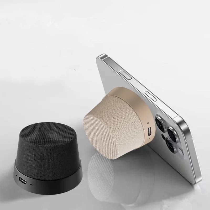 Bluetooth Wireless Mini Multifunction Speaker with Powerful Magnet and Support for Cellular and Computer Fabric, External Use Resistant