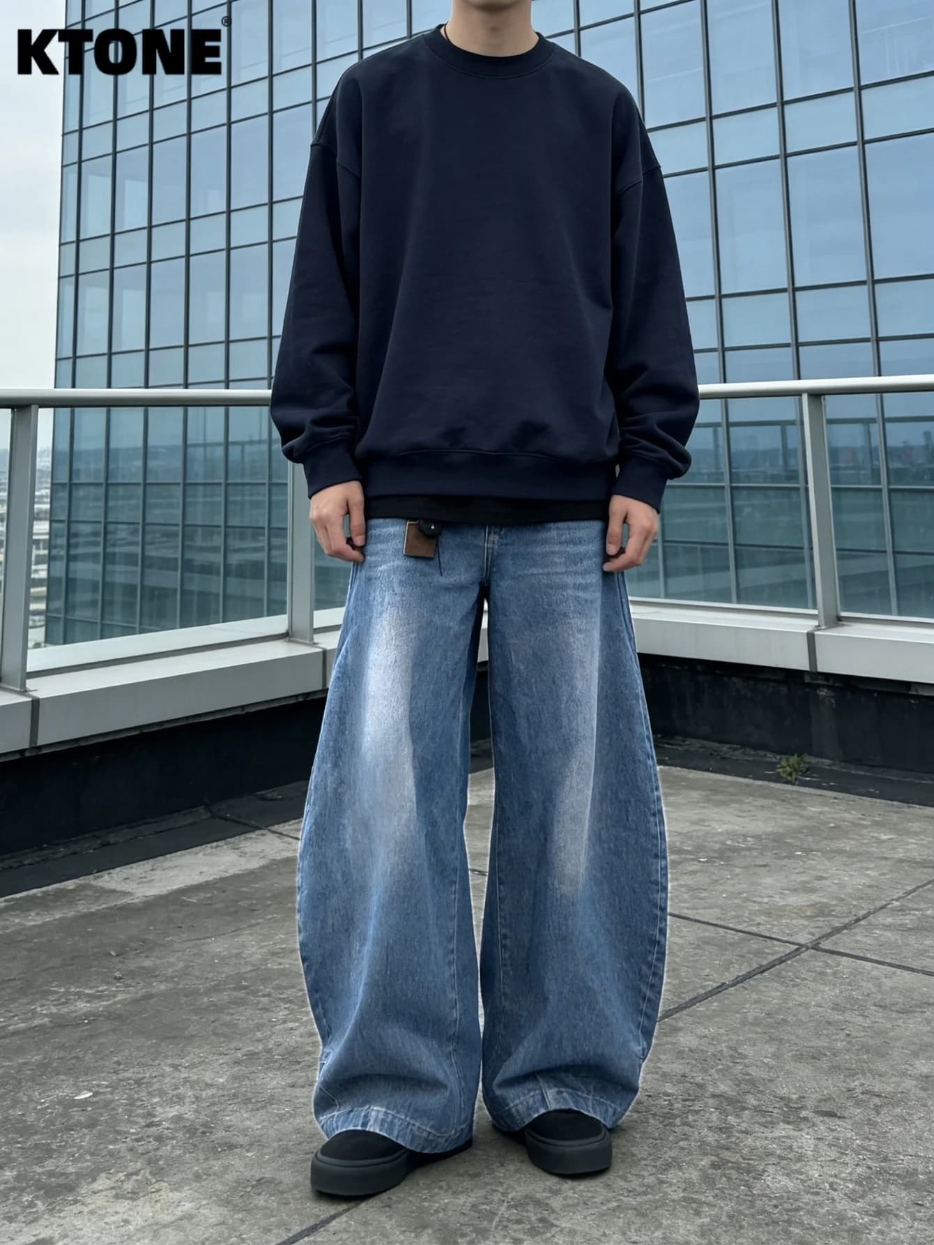Jeans blu da uomo originali, stile slim Y2K, comodi pantaloni in denim per tutti i giorni, JEANS da donna