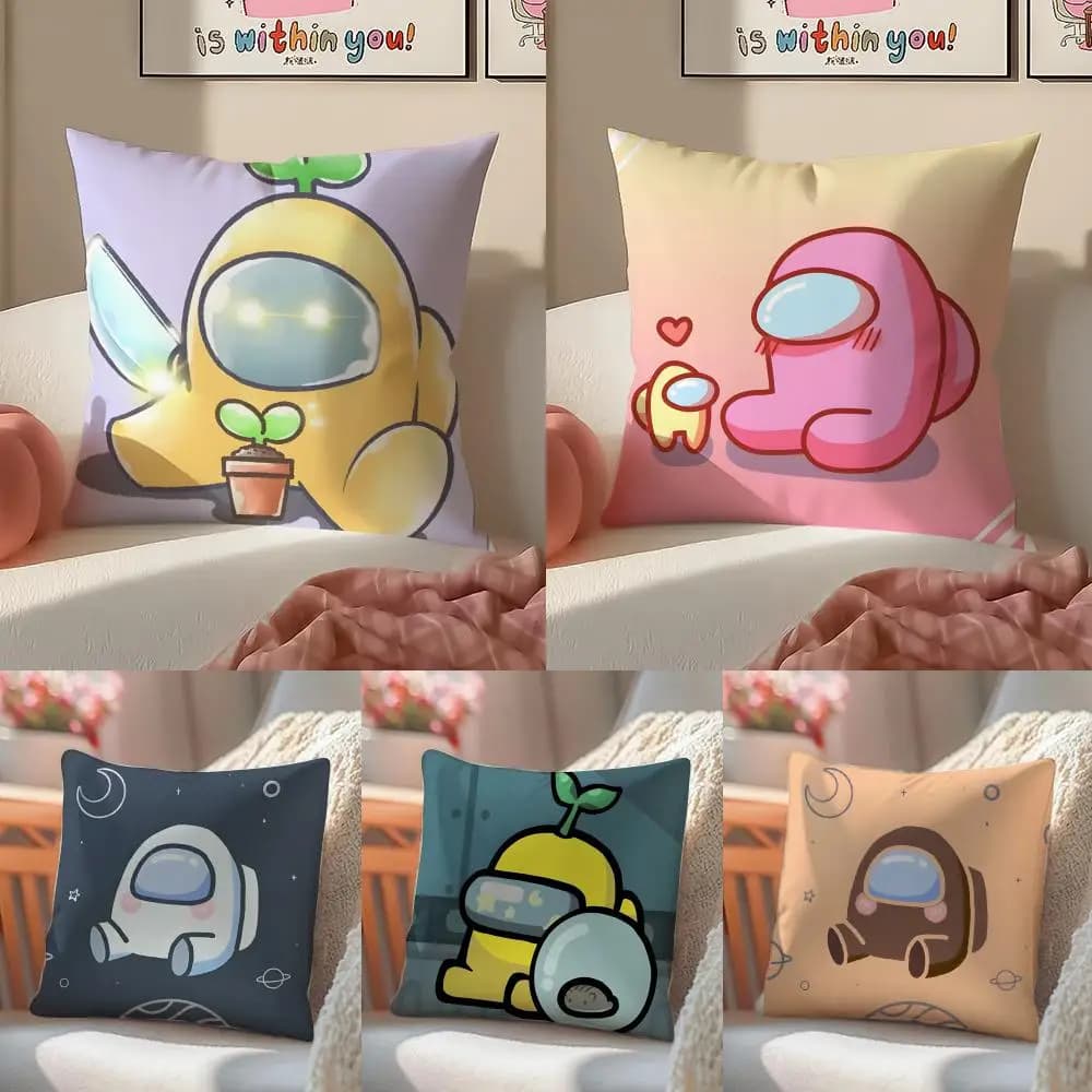Funny Party Table Game With Theme Among Us - Bearing Sheet in Short Plush with Invisible Hinge for Sofa and Room