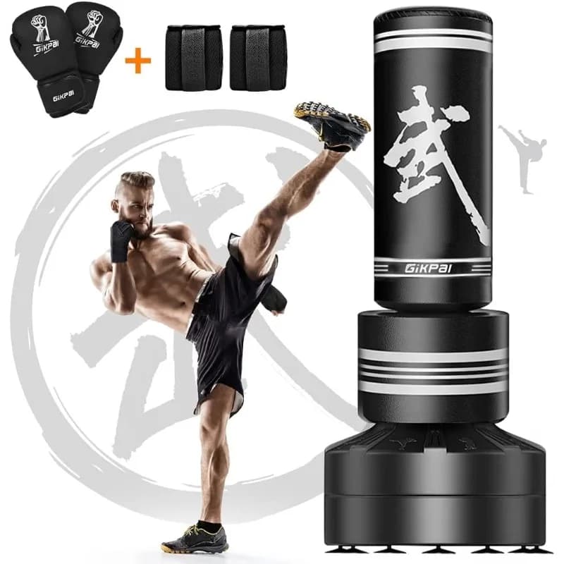 GIKPAL Independent boxing bag with boxing gloves, heavy boxing bag with adult child support, kickboxing bag for boxing training