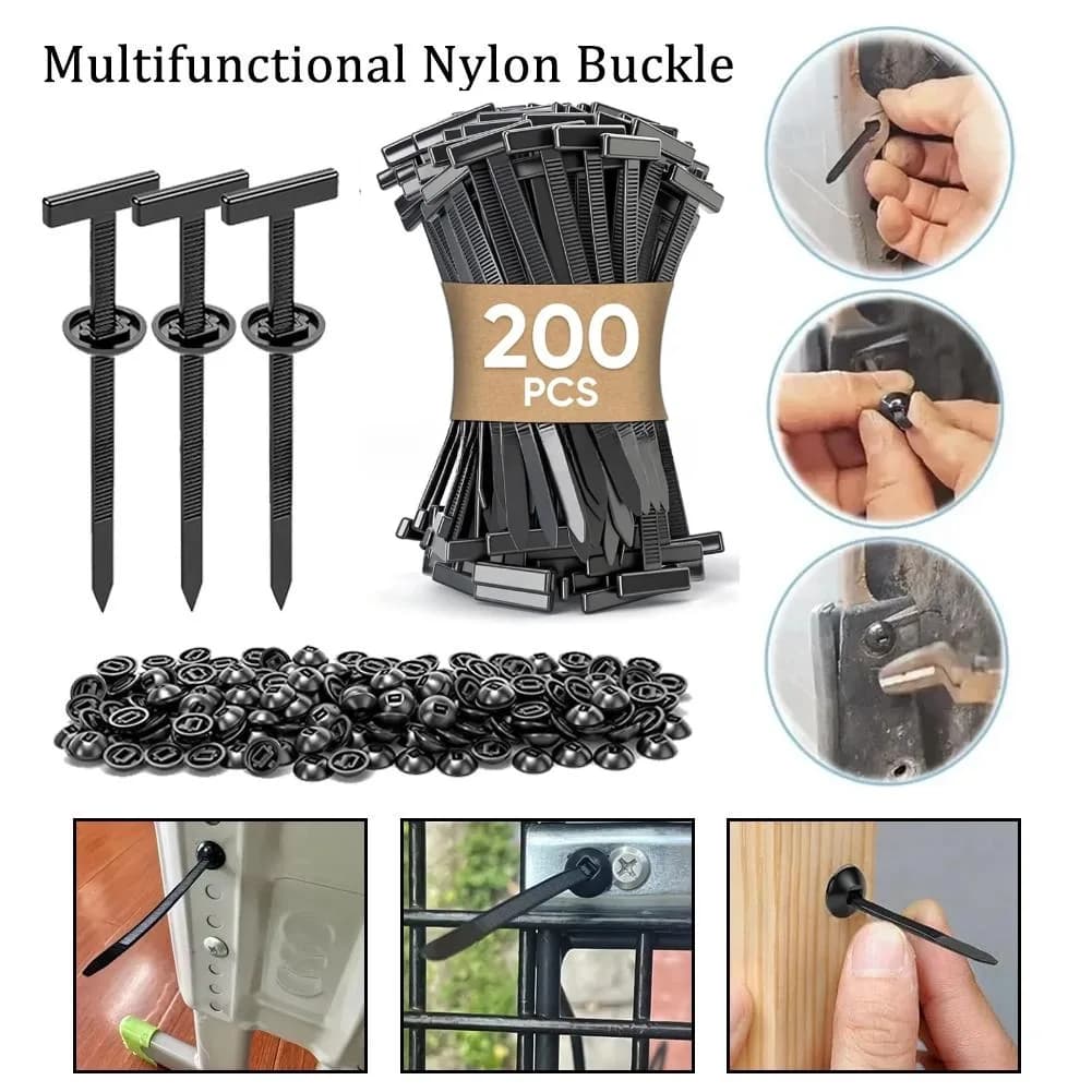200 pz Universale Fascette In Nylon Fascette Fibbia Legante Fascette In Plastica Resistente All'aperto Duty autobloccante Fascette In Nylon Supporto Gadget