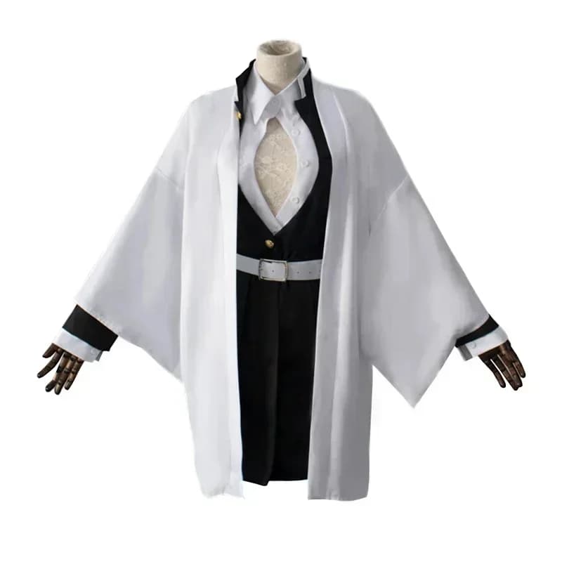 Anime Kanroji Mitsuri Cosplay Costume Kimono Haori Dress Wig Clothes Halloween Costume for Adult