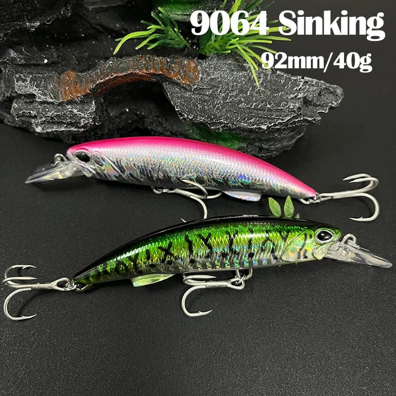 Esche artificiali affondanti pesanti da 92mm 40g per la pesca di spigola e pesce gatto - Wobbler, Jerkbait, Swimbait e accessori per la pesca