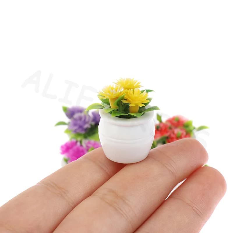 12 piante verdi in miniatura per casa delle bambole in vaso Simulazione Pianta in vaso per decorazioni domestiche Giardino in miniatura da collezione