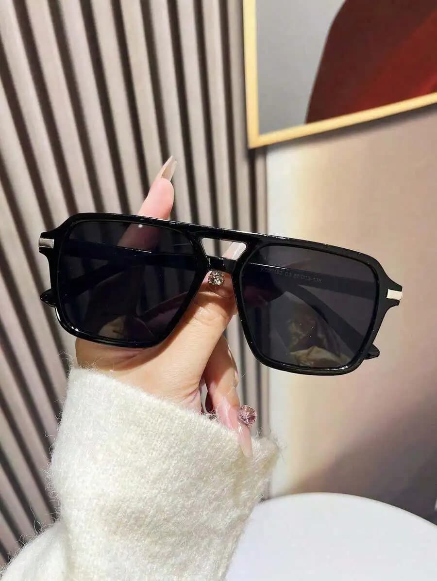 Fashion Double Bridge Aviator Sunglasses For Women