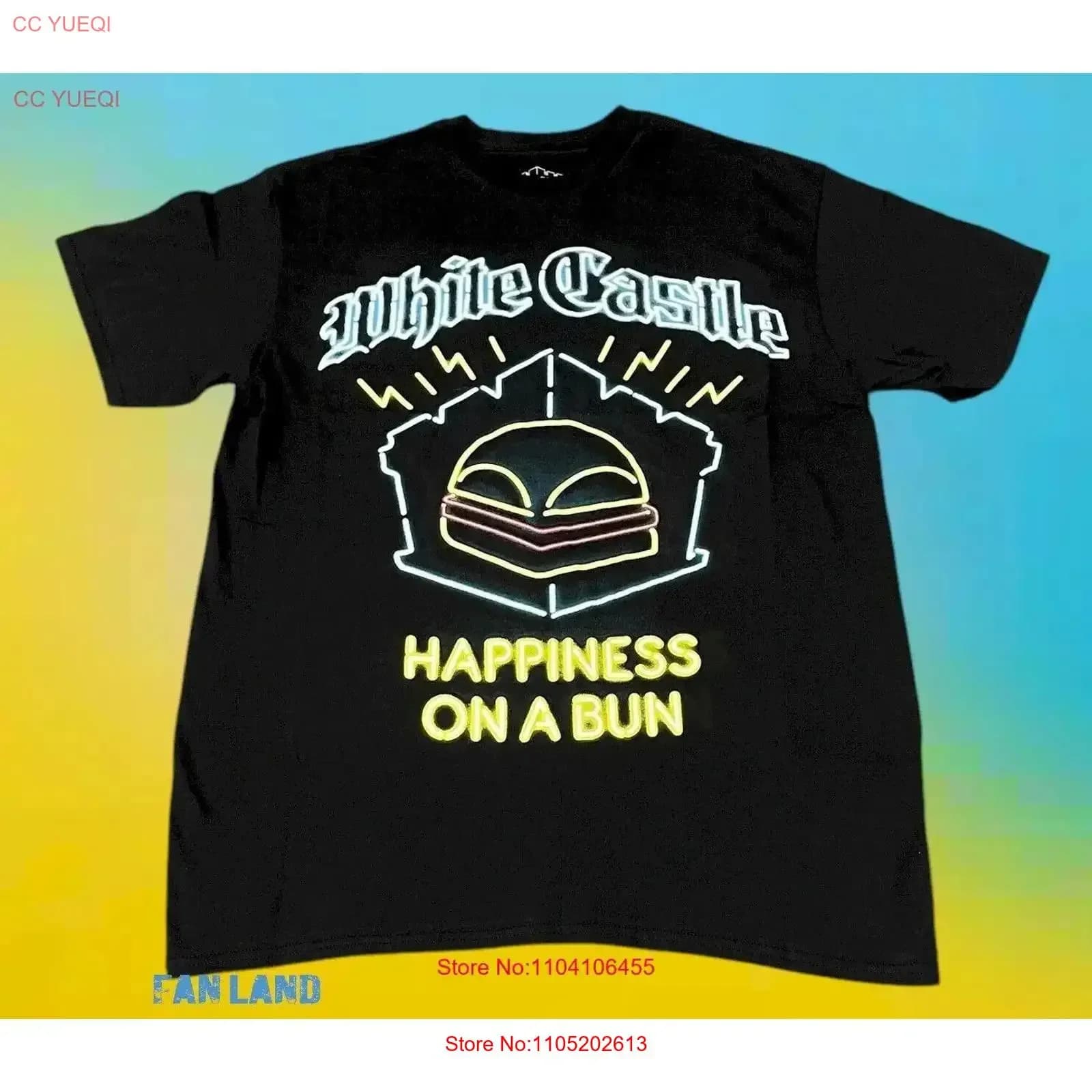 New White Castle Hambugers Est 1921 Neon Sign Nero Vintage Classic Mens T Shirt vintage lavato abiti firmati allungati
