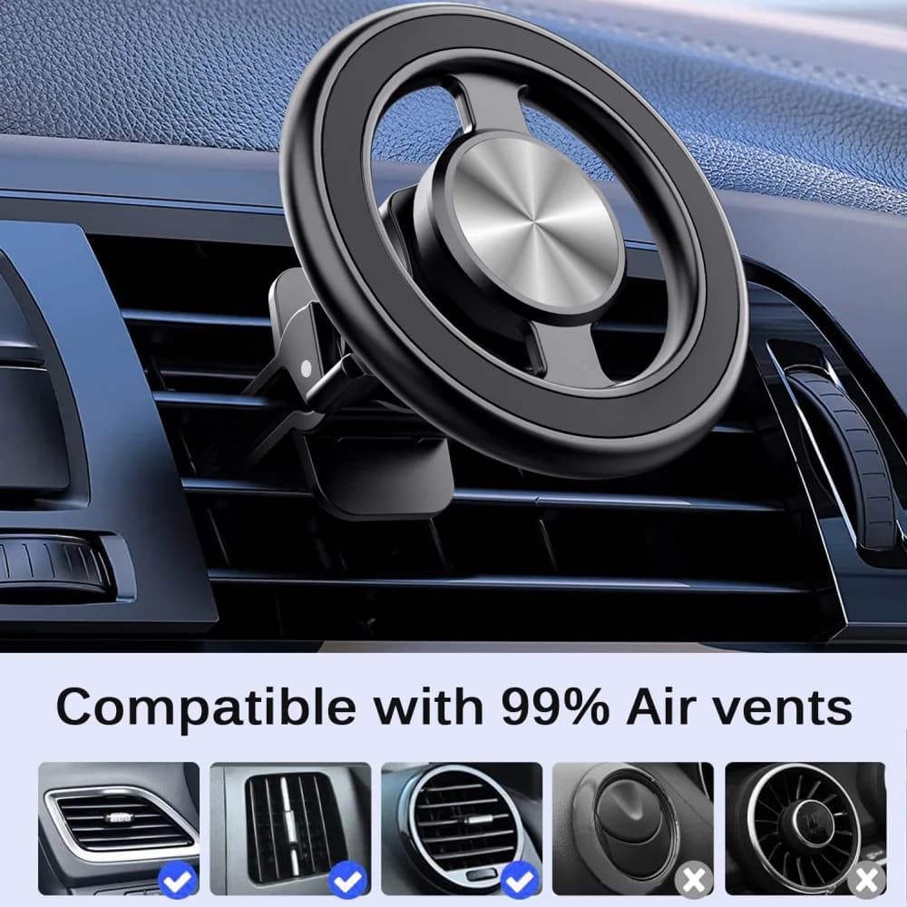 Supporto Magnetico Universale Mini per Telefono da Auto, Clip per Bocchetta di Ventilazione, Supporto GPS per iPhone 17 16 14 13 Pro Max