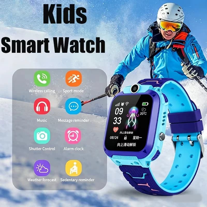 Nuovo Smartwatch per Bambini con SOS, GPS Antifurto, Fotocamera, Funzione di Chiamata con Scheda SIM, Impermeabile, Compatibile con Android e iOS