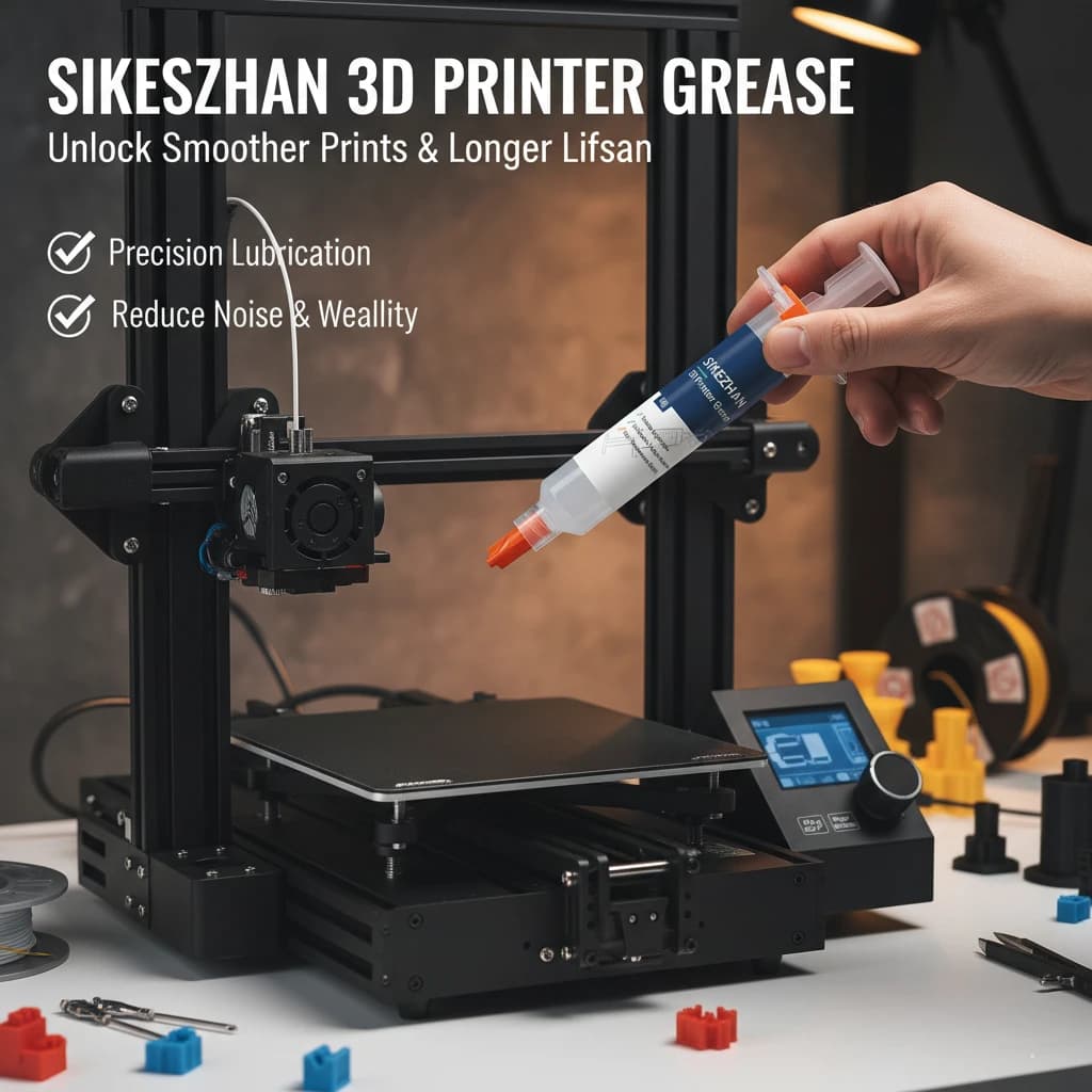 Grasso Lubrificante Universale 10g per Stampanti 3D, Siringa per Guide Lineari, Vite a Sfere Asse Z, Olio per Manutenzione Meccanica per Anycubic Creality
