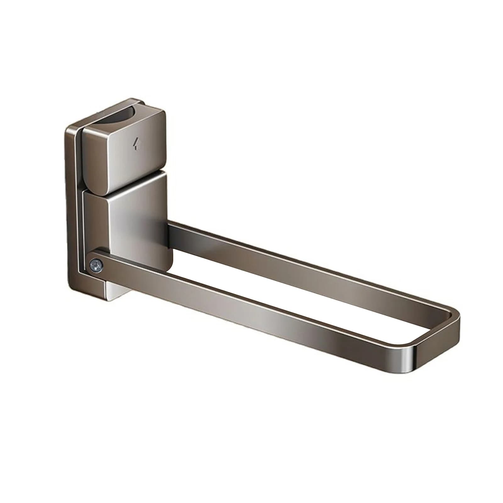 Foldable Towel Bar Space-Saving for Bathroom Kitchen Storage Rack Stainless Steel Suction Cup Wall Mounted Hangers Holder Rack