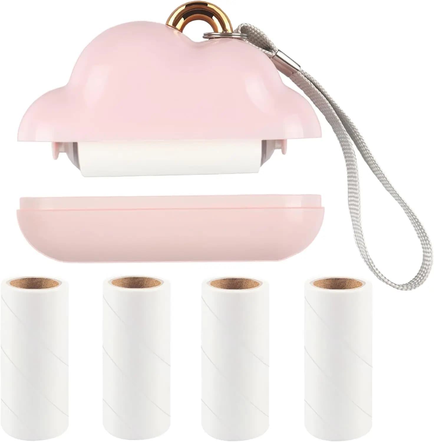 Rullo Levapelucchi Portatile Rosa con 150 Fogli, Rimuovi Peli Riutilizzabile da Viaggio per Vestiti
