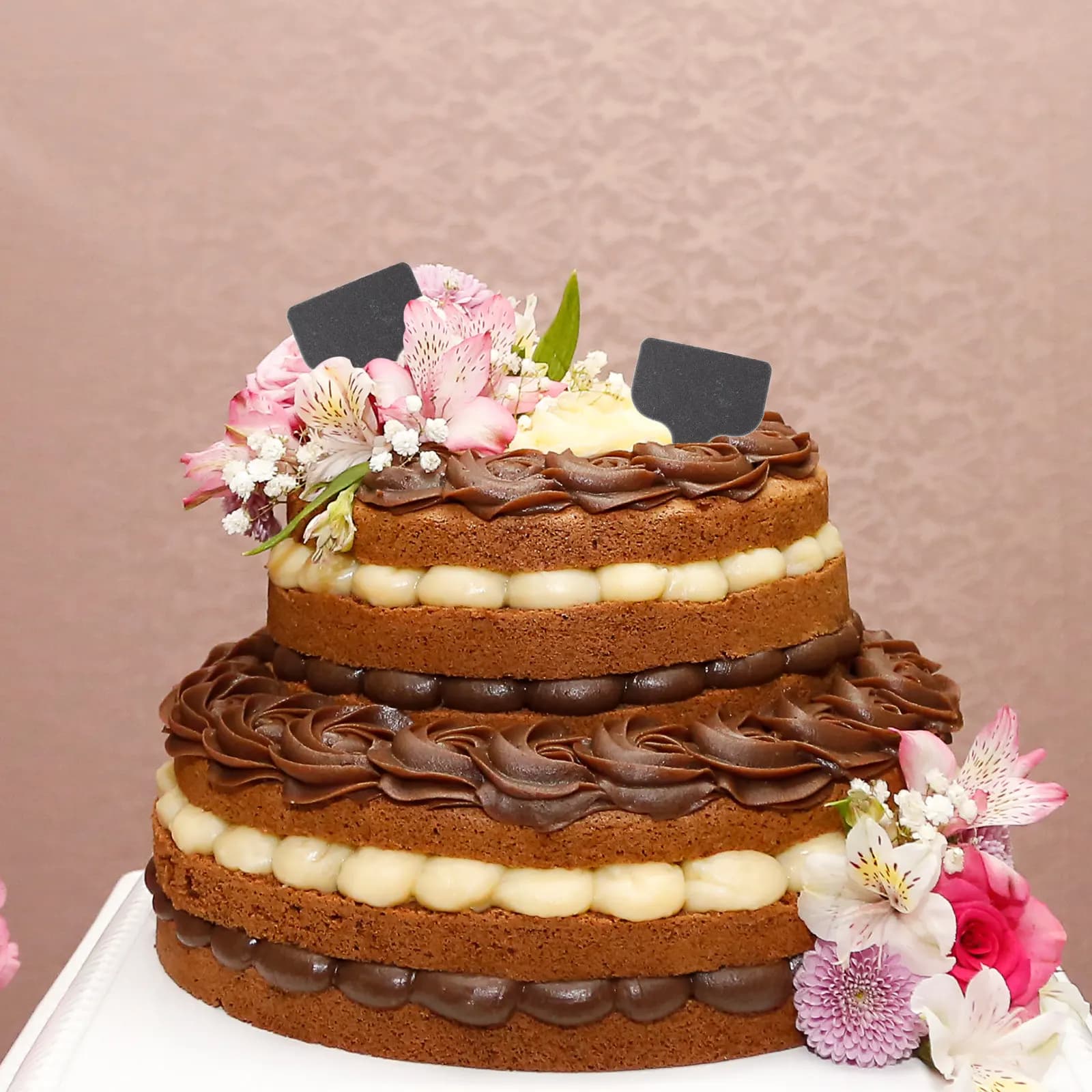 Set di 1 inserto decorativo per torte, topper per dessert, per formaggi, accessori creativi per charcuterie, utensile da cucina, nero